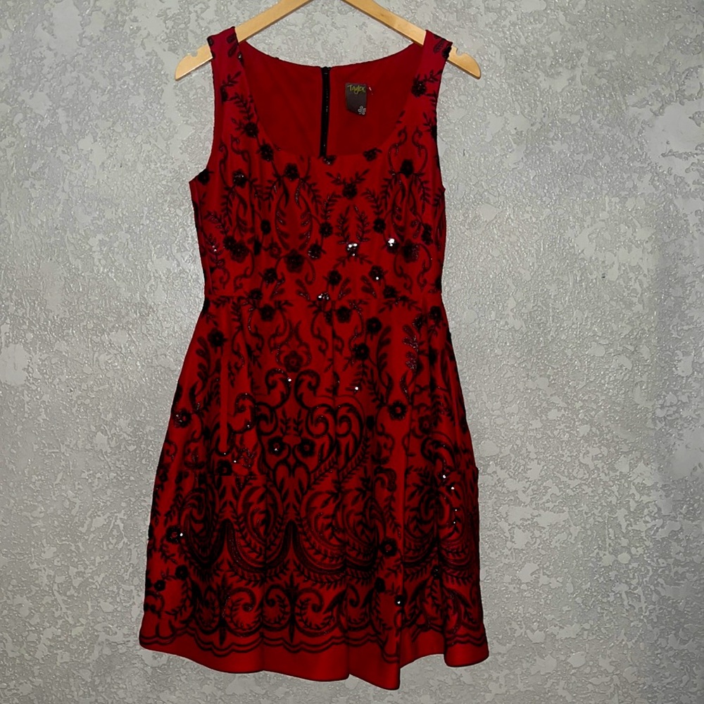 Taylor Dress - Red & Black Short Dress - Size 6